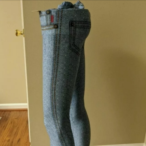 0-10 Creamy Soft Blue Jean Leggings - USA Fashion Jeggings One Size - Picture 4 of 8